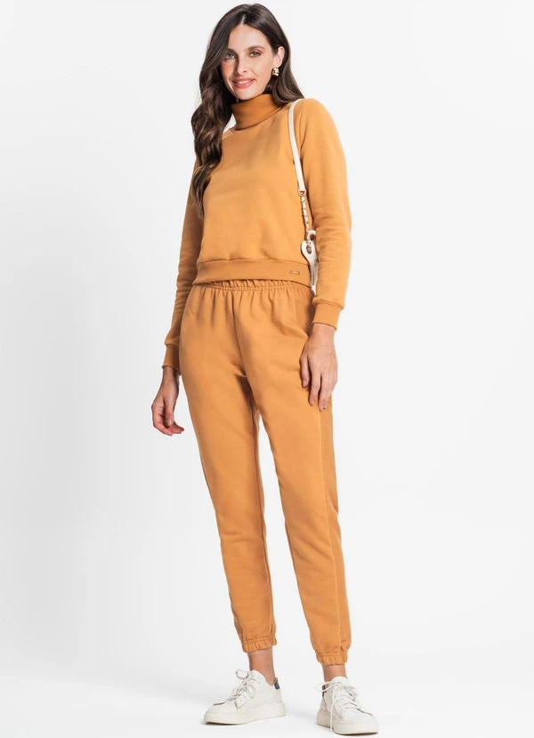 Rovitex - Blusão Feminino em Moletom Marrom 3