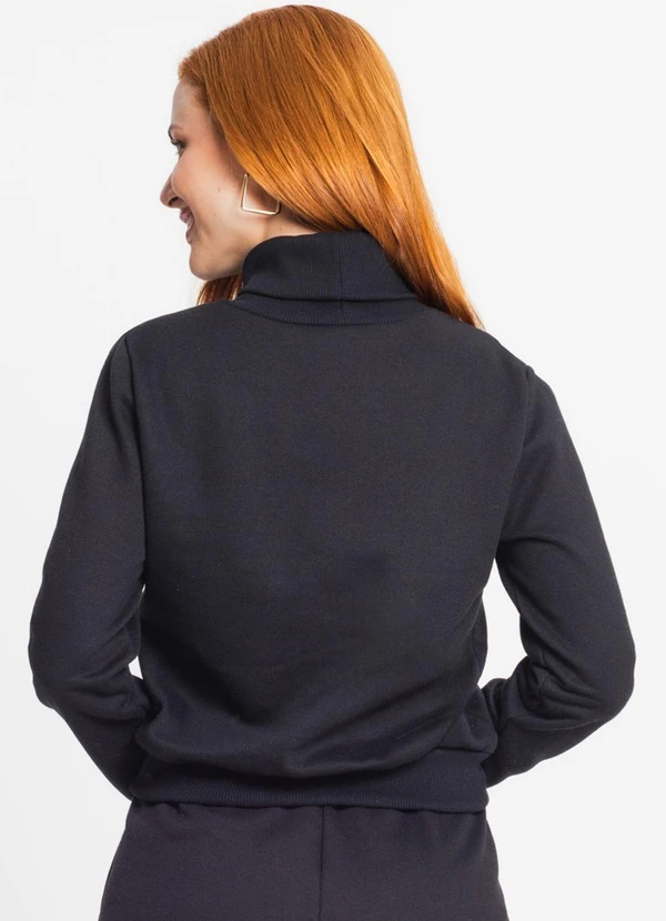 Rovitex - Blusão Feminino em Moletom Preto 2