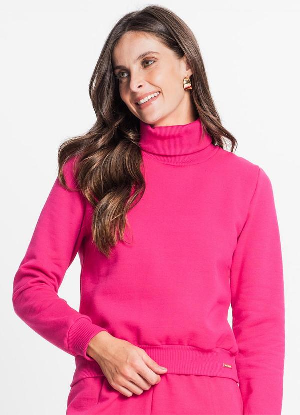 Rovitex - Blusão Feminino em Moletom Rosa