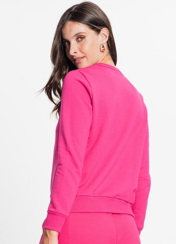 Rovitex - Blusão Feminino em Moletom Rosa 2