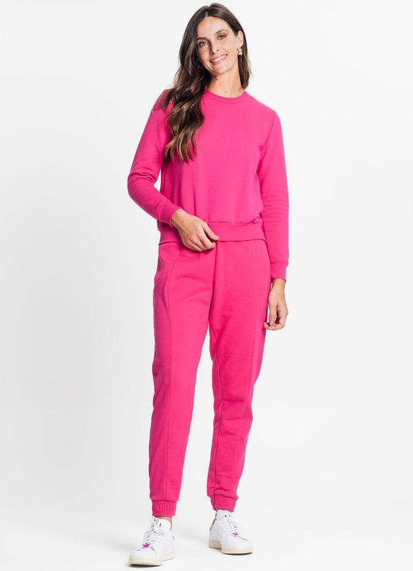 Rovitex - Blusão Feminino em Moletom Rosa 3