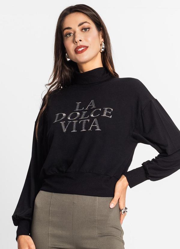 Endless - Blusão Feminino Gola Alta Preto