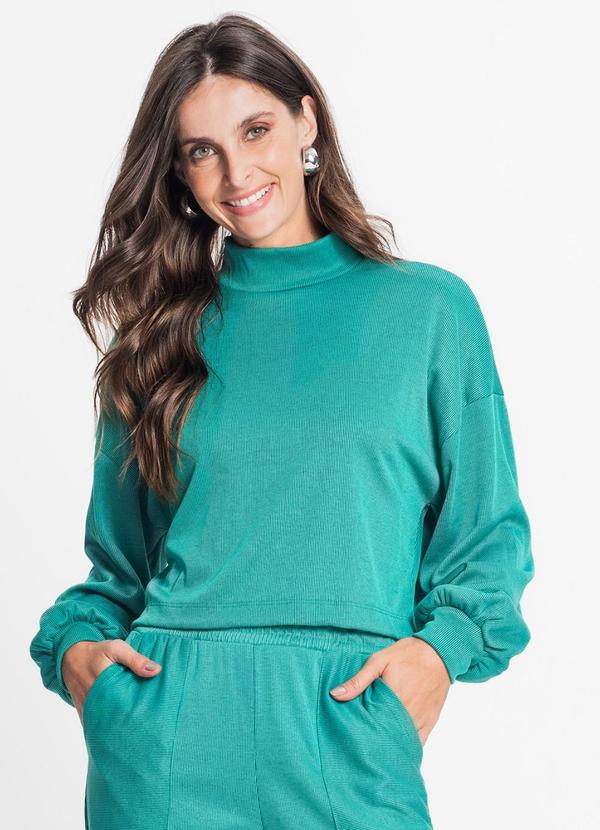 Rovitex - Blusão Feminino Gola Alta Verde