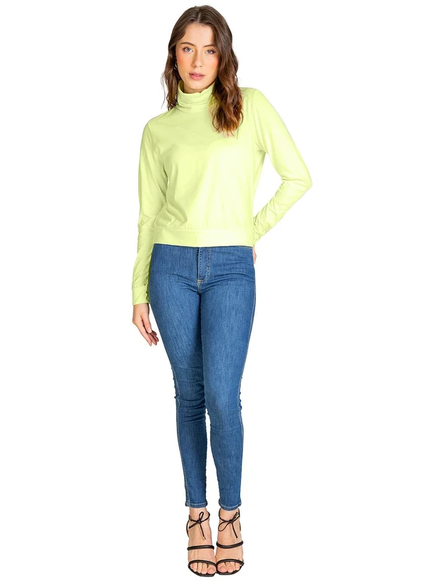 Infinita Cor - Blusão Gola Alta Amarelo 3