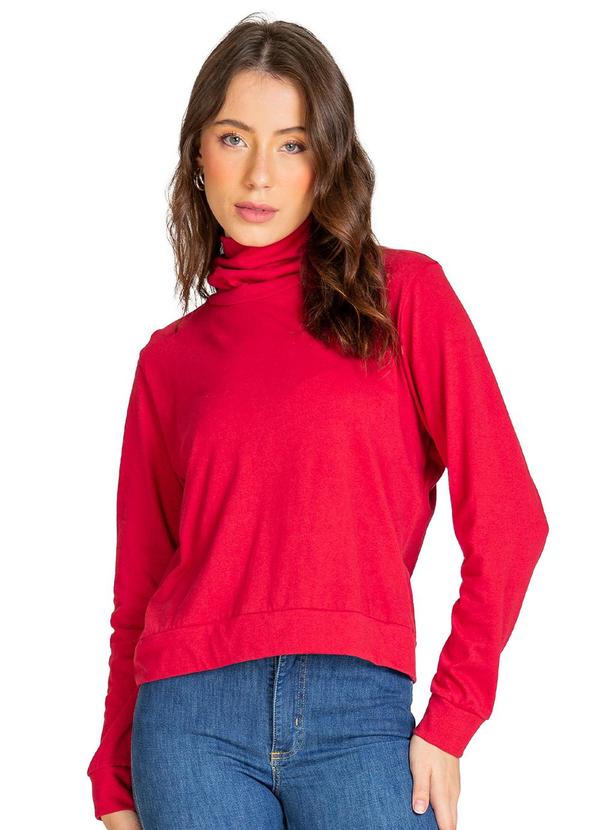 Infinita Cor - Blusão Gola Alta Vermelho