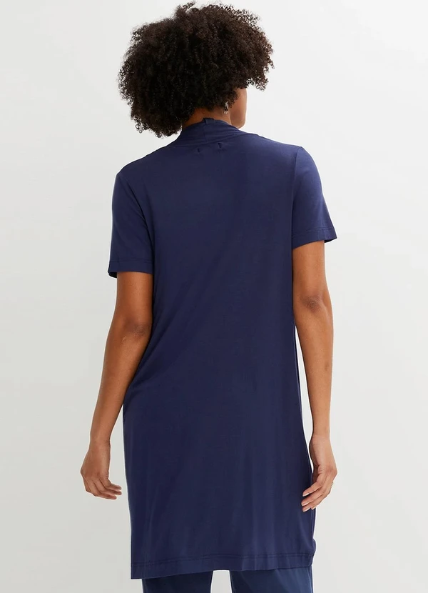 bonprix - Cardigan Azul Marinho em Malha de Viscose 2