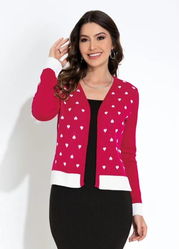 Rosalie - Cardigan Pink em Tricô