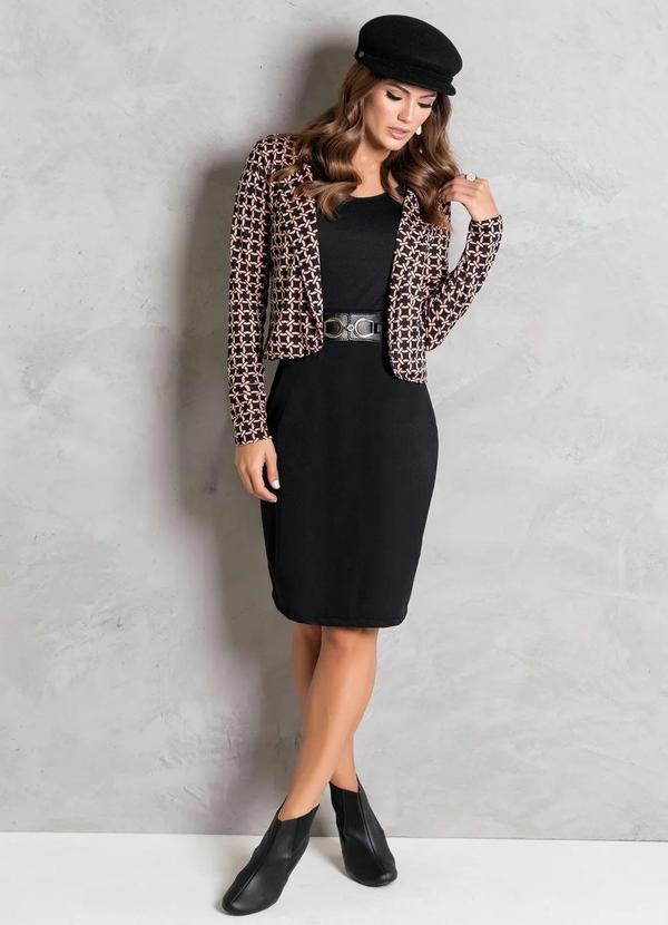 Rosalie - Casaco Estampado Moda Evangélica Recorte Costas 4