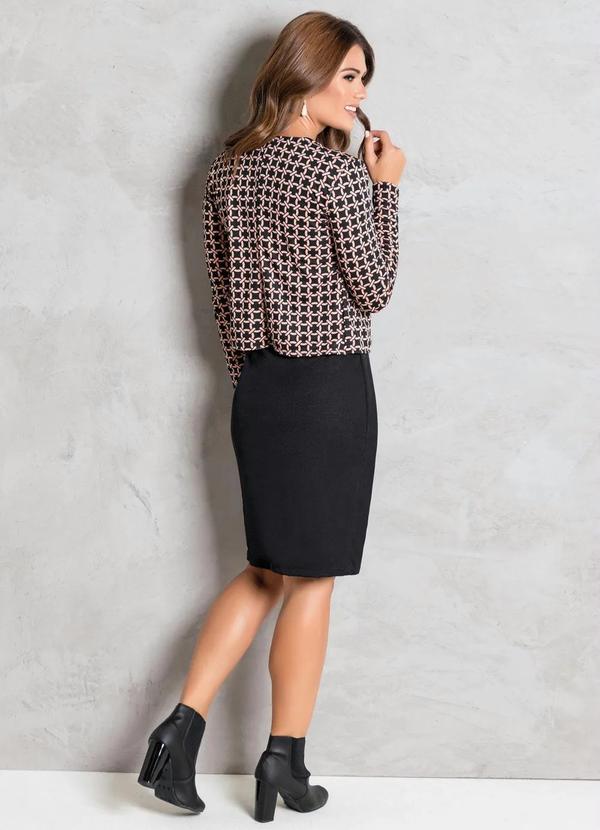 Rosalie - Casaco Estampado Moda Evangélica Recorte Costas 5