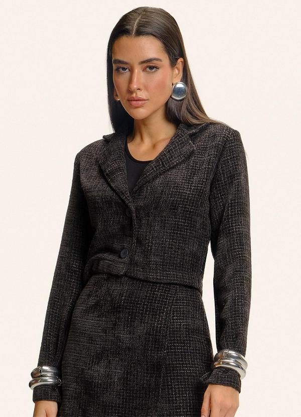 Casaco Feminino Tweed Polly Preto - Endless