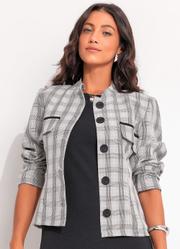 Casaqueto Xadrez Cinza em Alfaiataria