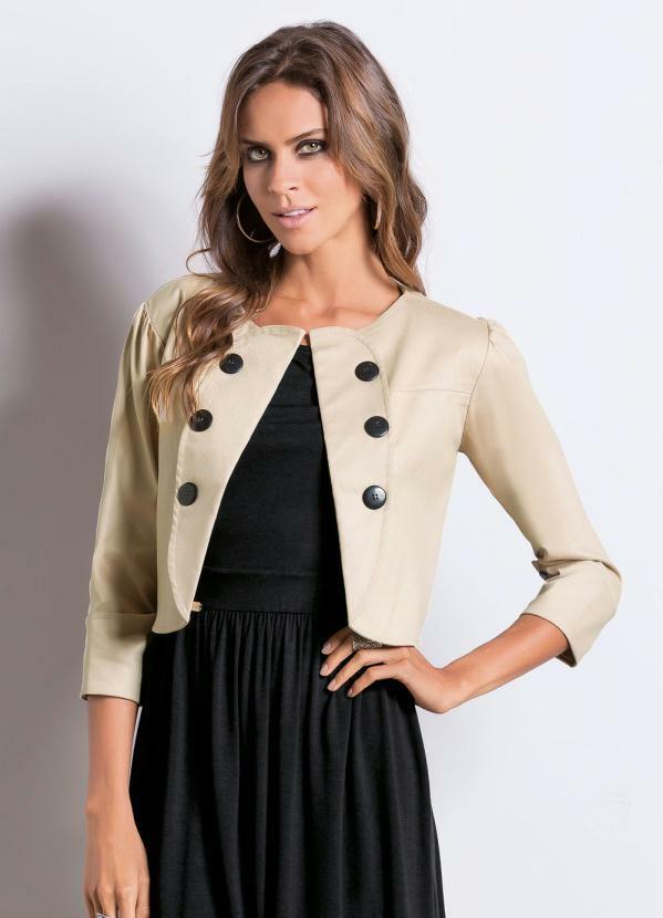 Quintess - Casaquinho Bege Mangas 3/4 7