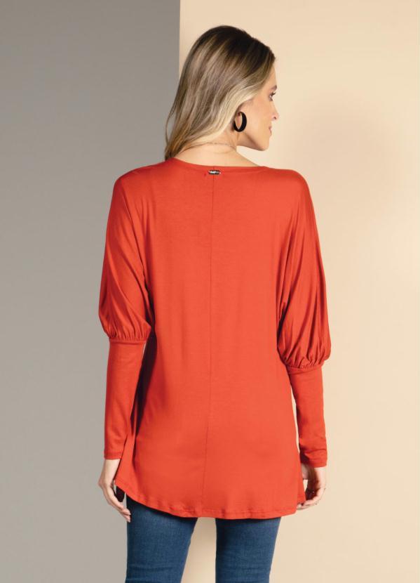 Quintess - Casaquinho Telha com Mangas Bufantes 2