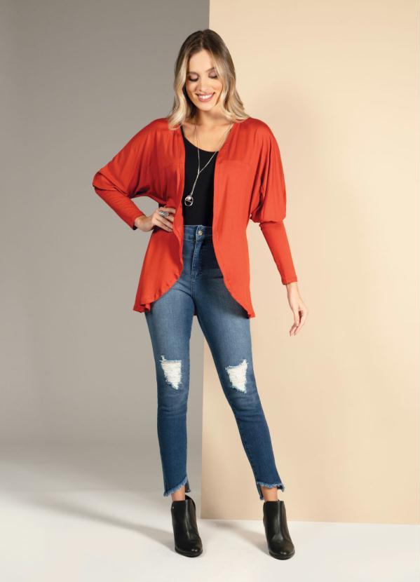 Quintess - Casaquinho Telha com Mangas Bufantes 3