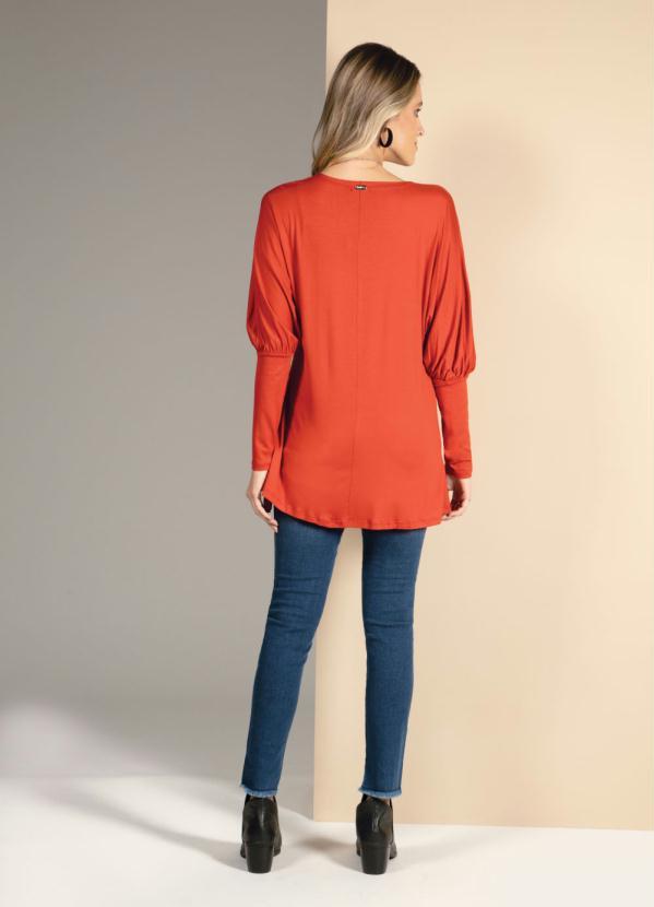 Quintess - Casaquinho Telha com Mangas Bufantes 4