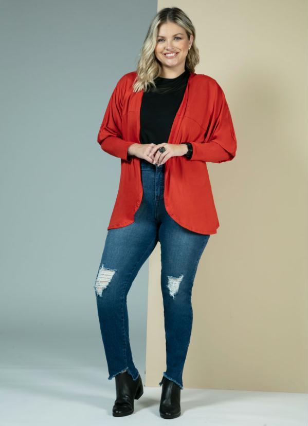 Quintess - Casaquinho Telha com Mangas Bufantes 7