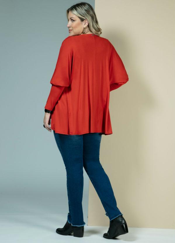 Quintess - Casaquinho Telha com Mangas Bufantes 8