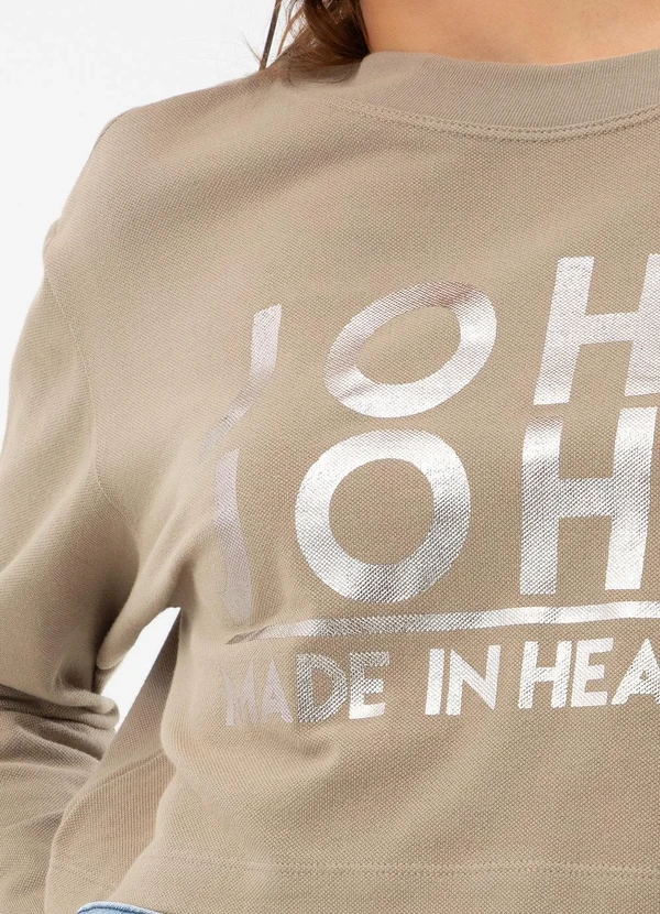 John John - Moletom Manga Longa Line Cinza 8