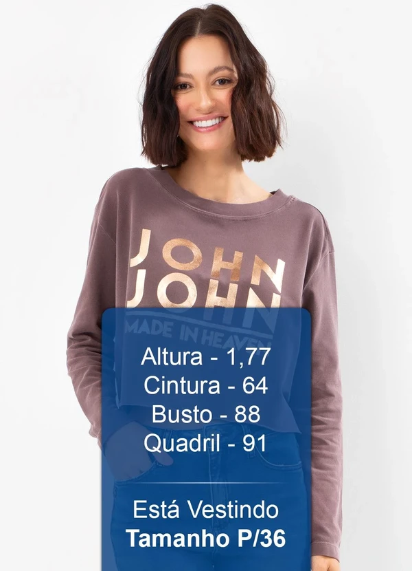 John John - Moletom Manga Longa Line Wine Vinho 5