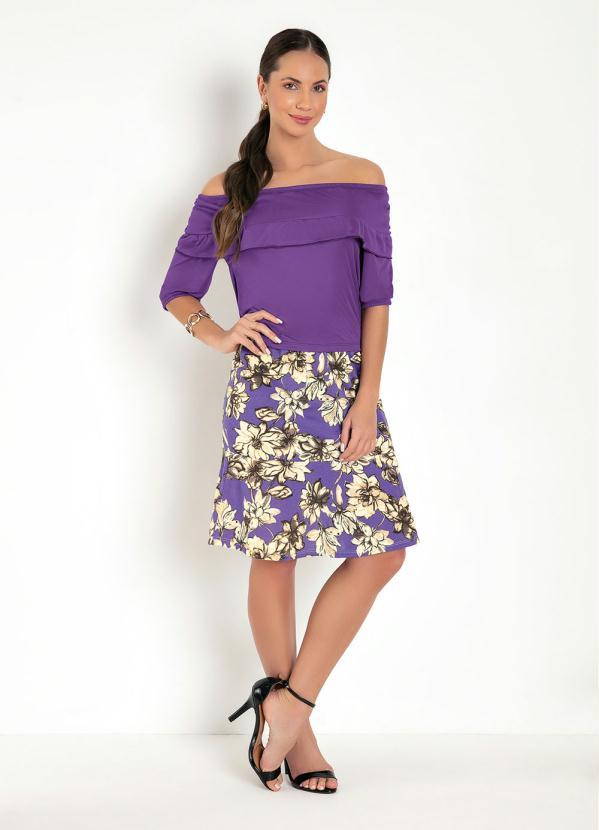 Outlet - Blusa Ciganinha Roxa com Babado 3