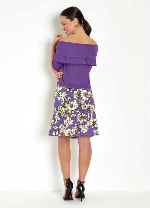 Outlet - Blusa Ciganinha Roxa com Babado 4