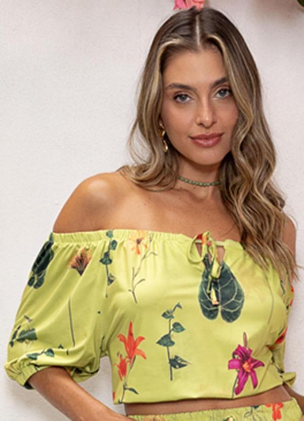 Use Modo - Blusa Cropped Ciganinha Verde