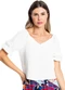 Rovitex - Blusa de Manga Bufante Feminina Bege - variação: Bege