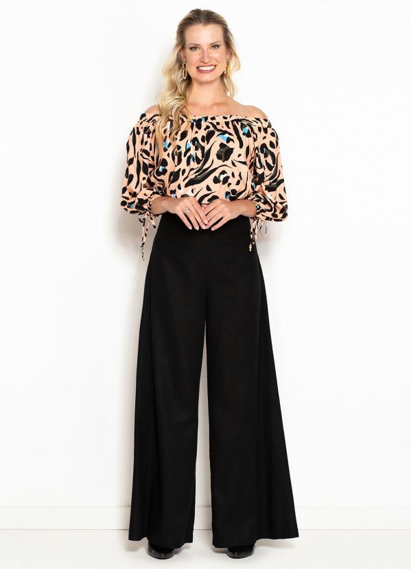 Maria Filó - Blusa de Viscose Estampa Maracaja Rosa 3