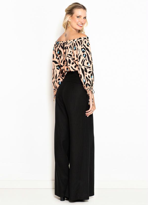 Maria Filó - Blusa de Viscose Estampa Maracaja Rosa 4