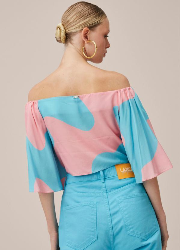 Lança Perfume - Blusa de Viscose Ombro a Ombro Rosa 2