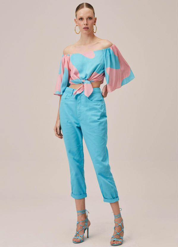 Lança Perfume - Blusa de Viscose Ombro a Ombro Rosa 3