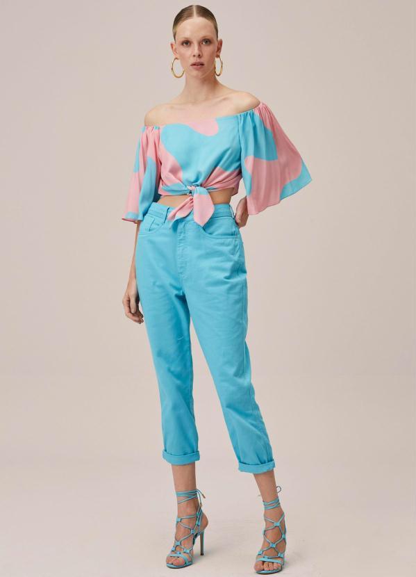 Lança Perfume - Blusa de Viscose Ombro a Ombro Rosa 4