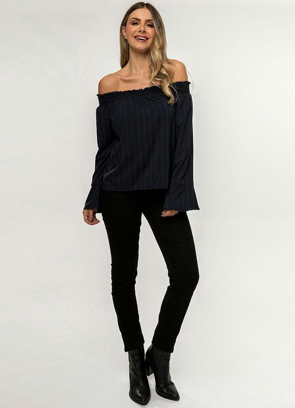 Rovitex - Blusa Feminina Ciganinha Azul 3