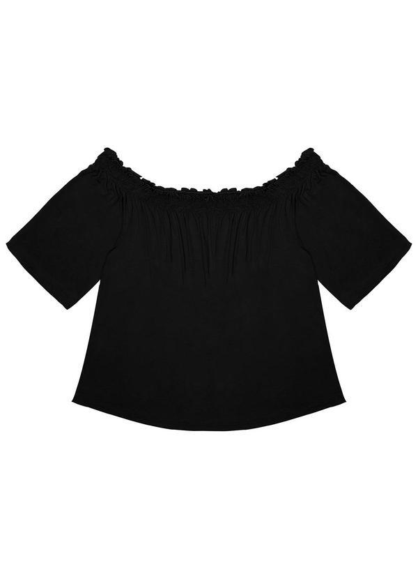 Rovitex - Blusa Feminina Ciganinha em Viscotorcion Preto 4