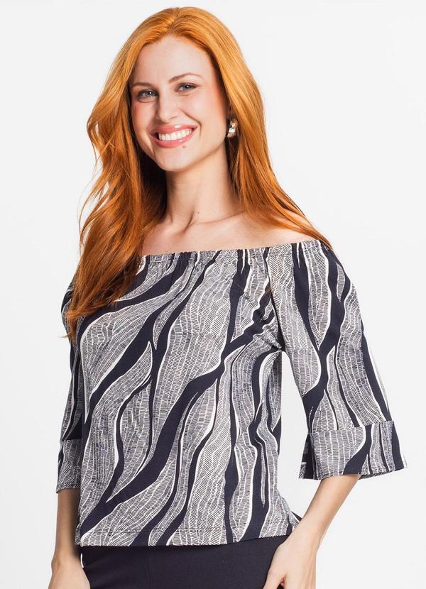 Rovitex - Blusa Feminina Ciganinha Preto