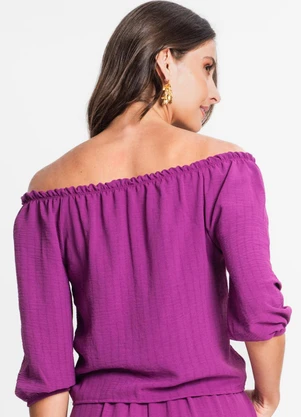 Rovitex - Blusa Feminina Ciganinha Roxo - ROVITEX