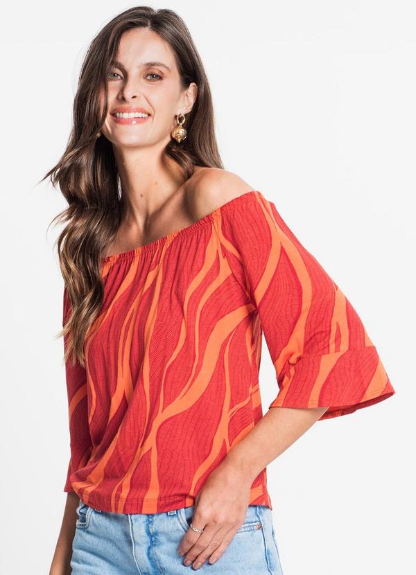 Rovitex - Blusa Feminina Ciganinha Vermelho