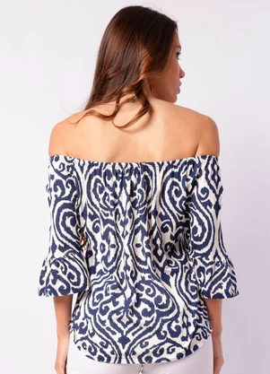 Torra - Blusa Feminina Ciganinha Viscose Marinho - TORRA