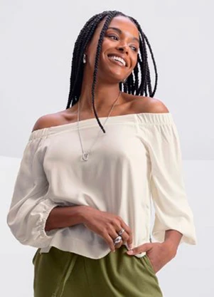 Essendi - Blusa Feminina Natural - ESSENDI