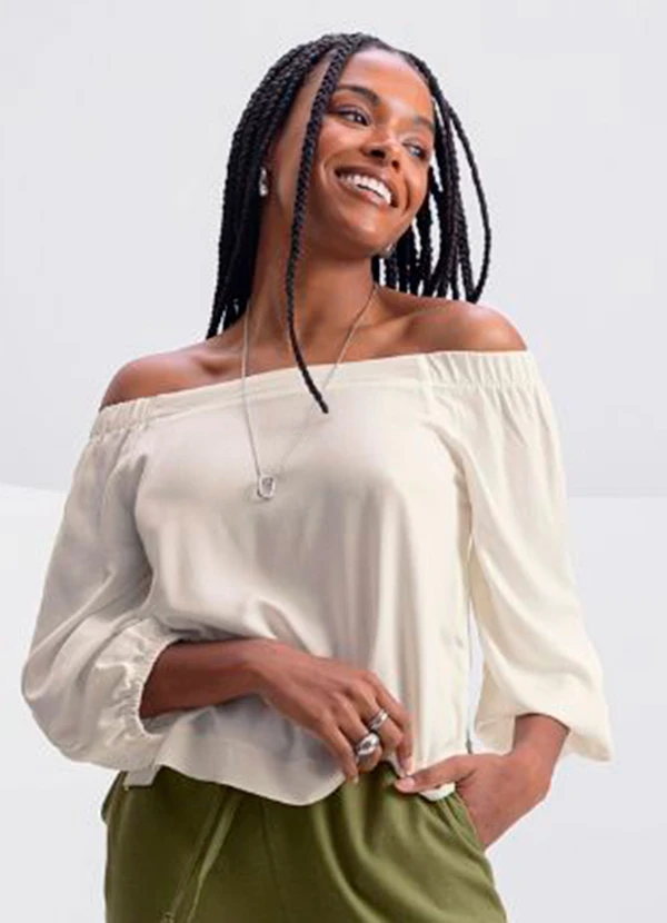 Essendi - Blusa Feminina Natural