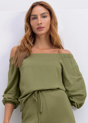 Essendi - Blusa Feminina Verde - ESSENDI