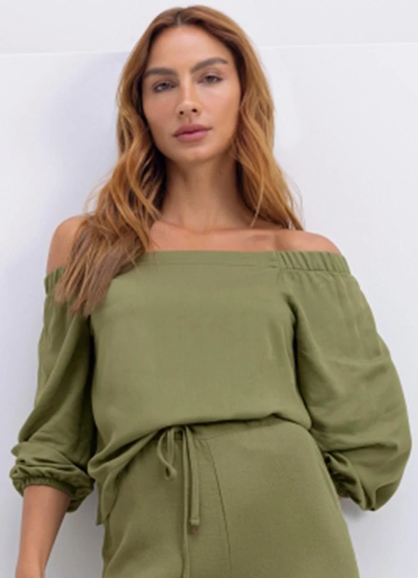 Essendi - Blusa Feminina Verde