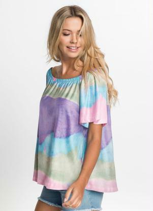 Blusa Ombro a Ombro (Tie Dye Lils)