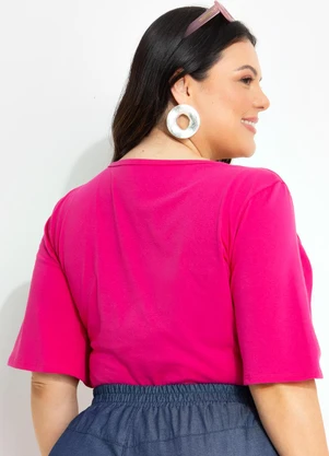 Marguerite - Blusa Pink em Malha de Algodão - MARGUERITE