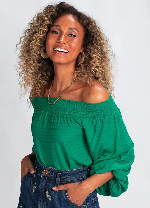 Oh Boy - Blusa Viscose Verde