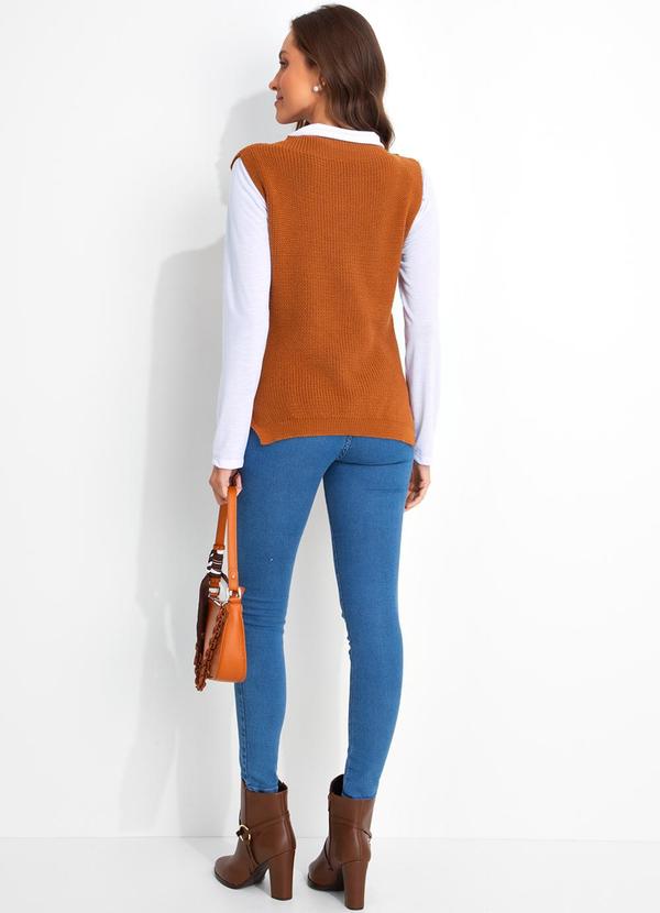 Moda Pop - Blusa Marrom em Tricô 4