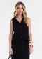 Endless - Camisa Feminina sem Manga Decote V Bege - variação: Preto
