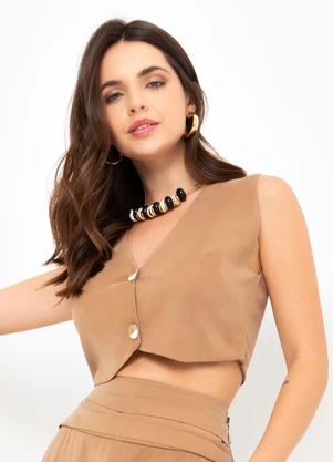 Mob - Colete Alfaiatado Marrom - MOB