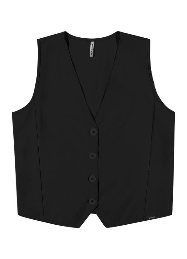 Rezzato - Colete Alfaiataria Botões Feminino Preto