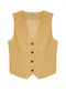 Malwee - Colete Alfataria em Viscolinho Amarelo - variação: Amarelo